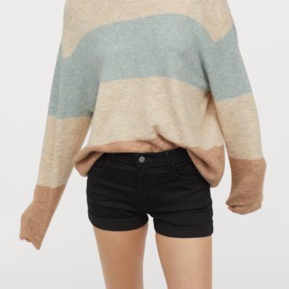 H&M Black Denim Shorts